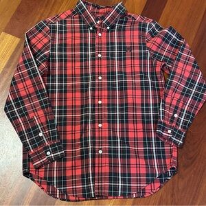 Chaps kids Red Plaid Button-Up Shirt XL 18/20